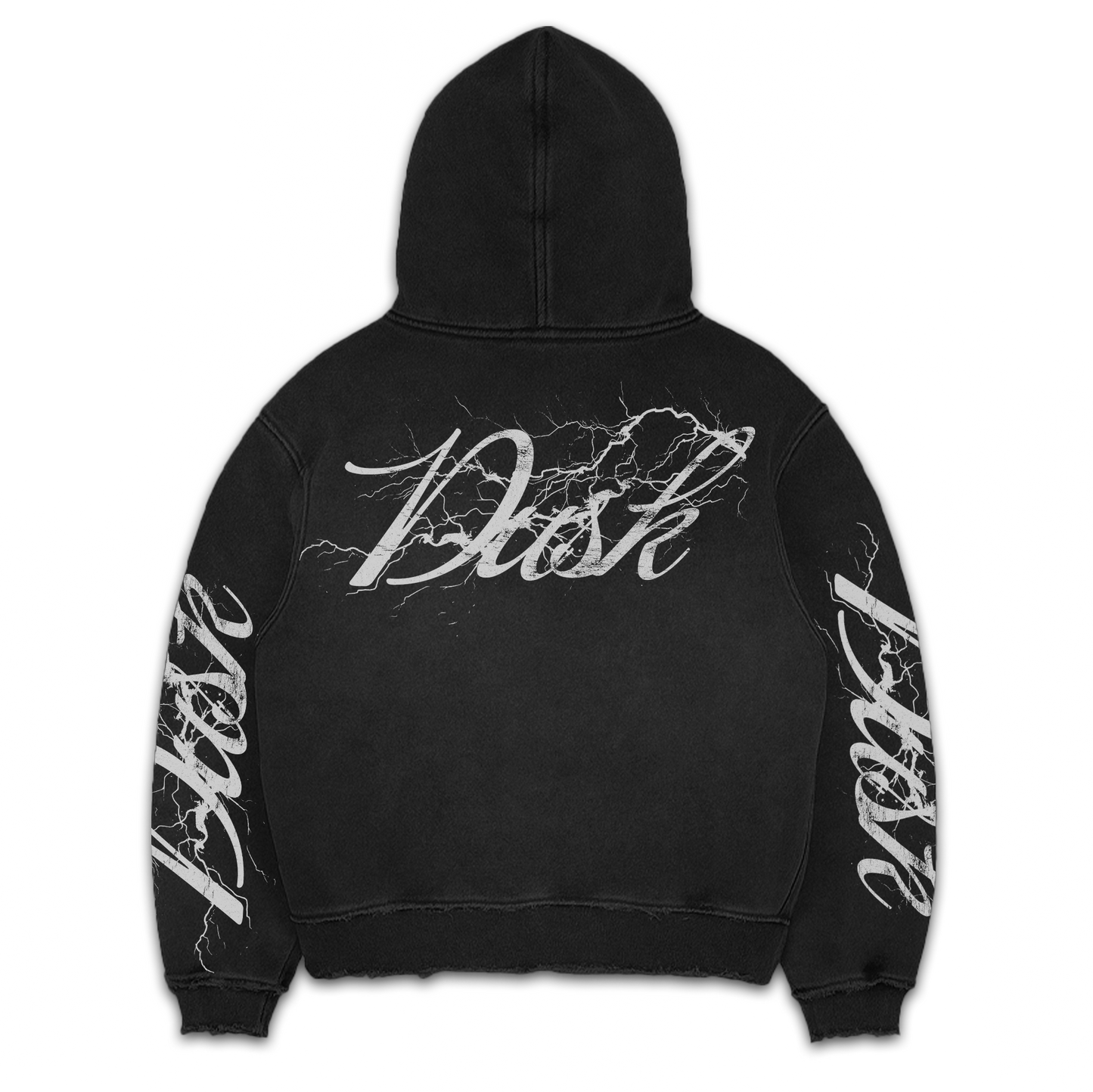 BORN IN THE STORM BLACK ZIP UP HOODIE